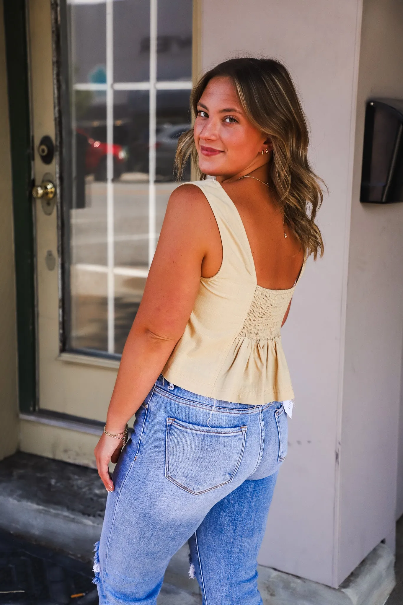 Alexis Button Down Tank