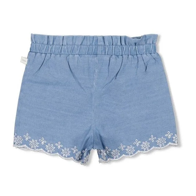SUMMER DENIMS Organic Cotton Embroidered Tunic with Shorts